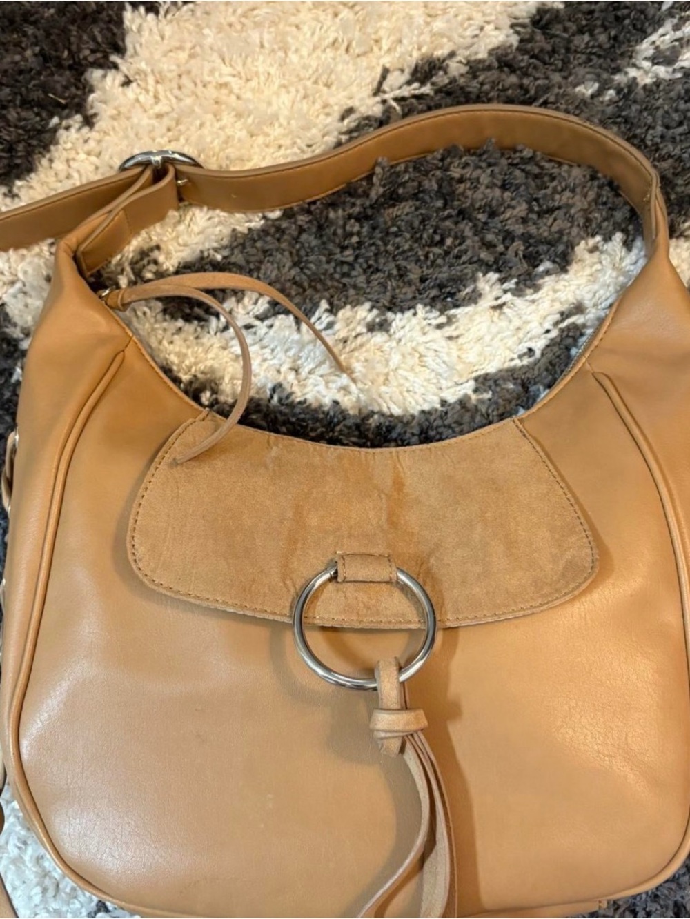Nine West Caramel Leather Hobo Bag - Picture 4 of 8